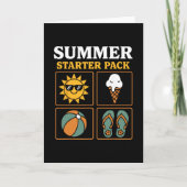 Summer Starter Pack Sun Flip Flops Ll And Ice Crea Kaart (Voorkant)