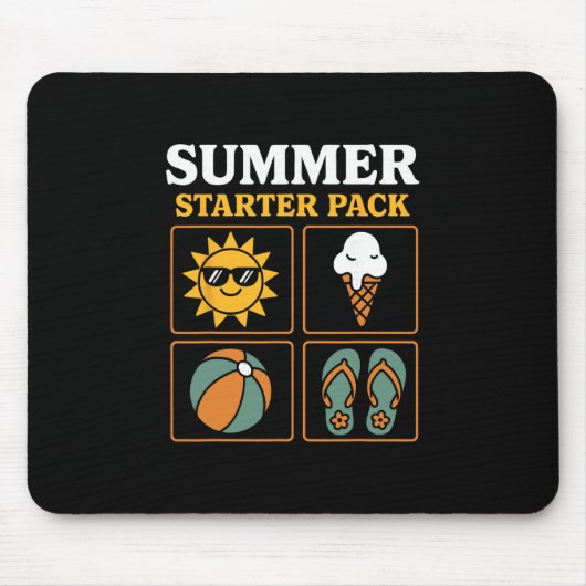 Summer Starter Pack Sun Flip Flops Ll And Ice Crea Muismat (Voorkant)