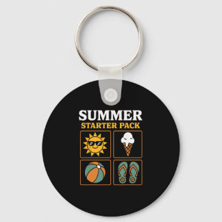 Summer Starter Pack Sun Flip Flops Ll And Ice Crea Sleutelhanger