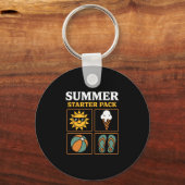 Summer Starter Pack Sun Flip Flops Ll And Ice Crea Sleutelhanger (Voorkant)