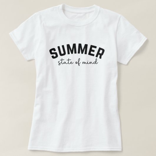 Summer State of Mind; Minimalist Summer Vibes  T-shirt (Design voorkant)