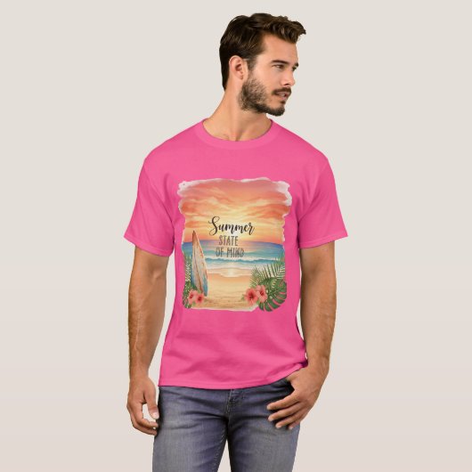 Summer State of Mind Sunset T-shirt (Voorkant volledig)