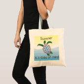 "Summer State of Mind" Zeeschildpad Aquarel Canvas Tote Bag (Voorkant (product))
