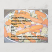 Summer Steamed Vegetable Recipe 2 Briefkaart (Voorkant)