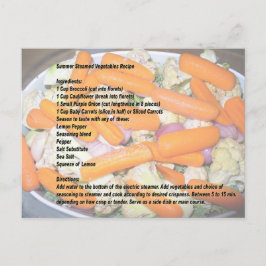 Summer Steamed Vegetable Recipe 2 Briefkaart