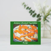 Summer Steamed Vegetables Recipe Briefkaart (Staand voorkant)