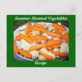 Summer Steamed Vegetables Recipe Briefkaart (Voorkant)