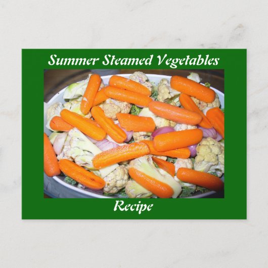 Summer Steamed Vegetables Recipe Briefkaart (Voorkant)