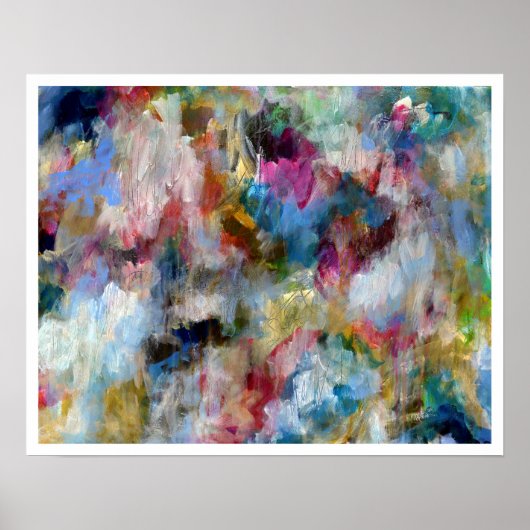 Summer Storm Fine Art Abstract schilderen Poster (Voorkant)