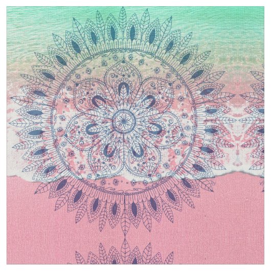 Summer strand bohemian mandala stof (Close Up)