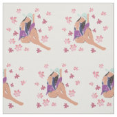 Summer, stranddame stof (Swatch)