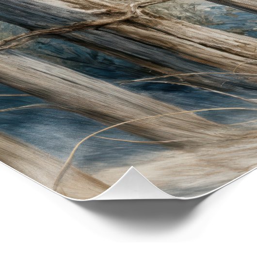 Summer Straw Hat On Beach Fence Perfect Poster (Hoek)