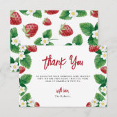 Summer Strawberry Berry Sweet Bedankt (Voorkant / Achterkant)