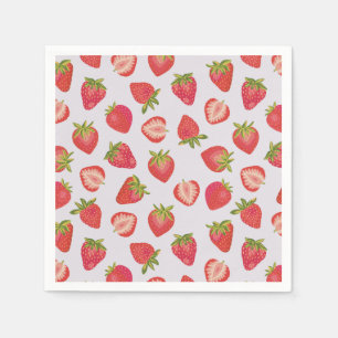 Summer Strawberry Fruit Pattern Servet
