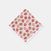 Summer Strawberry Fruit Pattern Servet (Hoek)