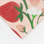 Summer Strawberry in Pink Fleece Deken (Hoek)