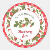 Summer Strawberry Jam Canning Label (Voorkant)