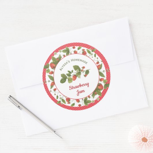 Summer Strawberry Jam Canning Label (Envelop)