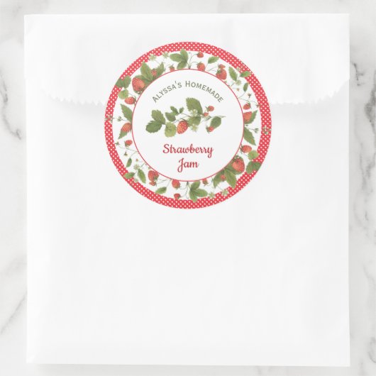 Summer Strawberry Jam Canning Label (Tas)