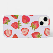 Summer Strawberry Pattern iPhone Hoesje (Achterkant horizontaal)