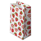 Summer Strawberry Pattern Klein Cadeauzakje (Voorkant Gekanteld)