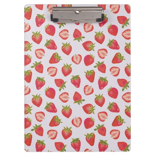 Summer Strawberry Pattern Klembord (Voorkant)