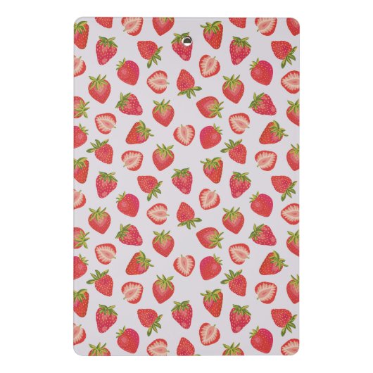 Summer Strawberry Pattern Mini Klembord (Achterkant)
