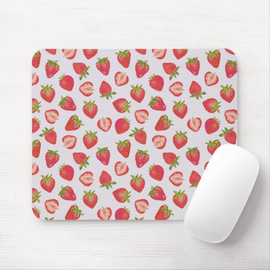 Summer Strawberry Pattern Muismat (Met muis)