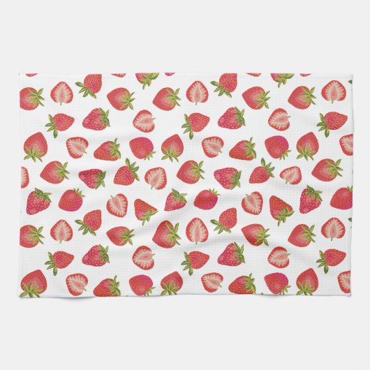 Summer Strawberry Pattern Theedoek (Horizontaal)