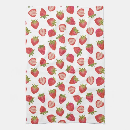 Summer Strawberry Pattern Theedoek (Verticaal)