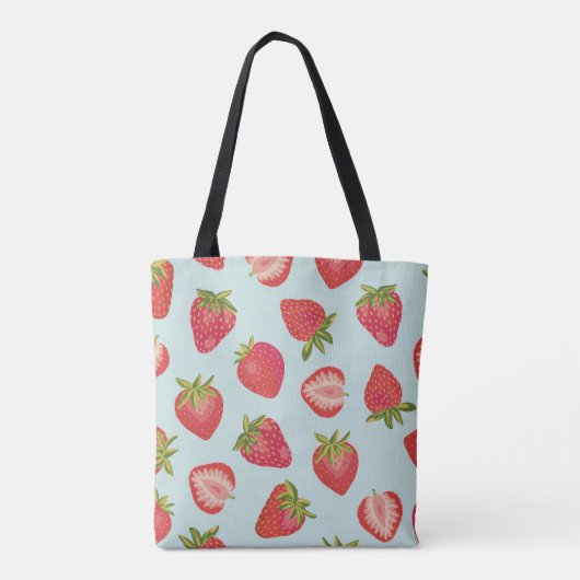 Summer Strawberry Pattern Tote Bag (Achterkant)
