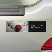 Summer Strawberry Wedding Bumpersticker (Op auto)