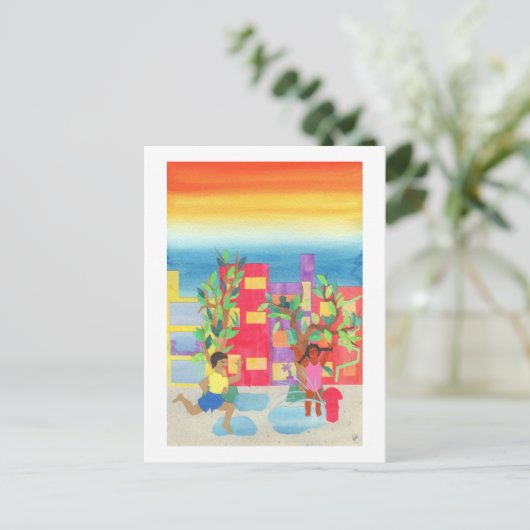 Summer Street Fun Briefkaart (Staand voorkant)