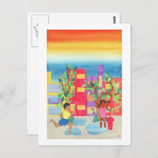 Summer Street Fun Briefkaart (Voorkant / Achterkant)