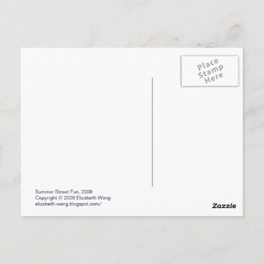 Summer Street Fun Briefkaart (Achterkant)