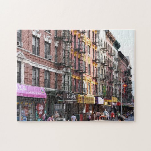 Summer Street Scene Chinatown Manhattan New York Legpuzzel (Horizontaal)