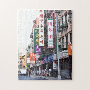Summer Street Scene Chinatown Manhattan New York Legpuzzel