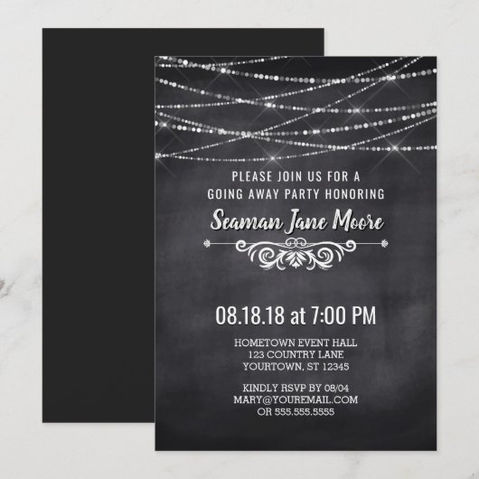 Summer String Lights die onderweg zijn Kaart (Voorkant / Achterkant)