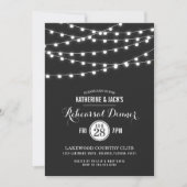 Summer String Lights repetitie diner uitnodiging (Voorkant)