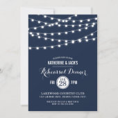 Summer String Lights repetitie diner uitnodiging (Voorkant)