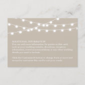 Summer String Lights Wedding Insert Kaart (Voorkant)