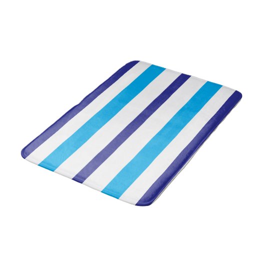 Summer Stripes Blue White  Badmat (Gekanteld)