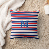 Summer Stripes Monogrammed Ocean Kussen (Deken)