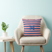 Summer Stripes Monogrammed Ocean Kussen (Stoel)