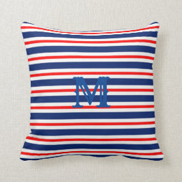 Summer Stripes Monogrammed Ocean Kussen
