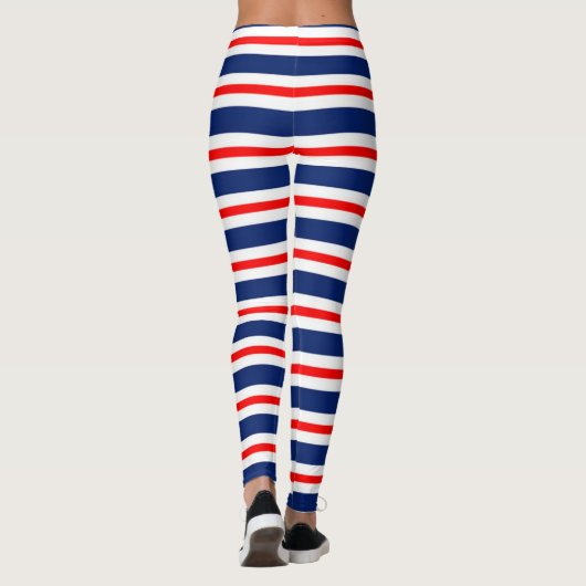 Summer Stripes Monogrammed Ocean Leggings (Achterkant)