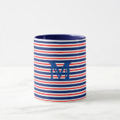 Summer Stripes Monogrammed Ocean Mok (Midden)