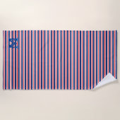Summer Stripes Monogrammed Ocean Strandlaken (Voorkant)