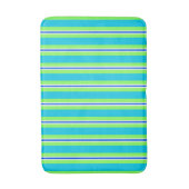 Summer Stripes, Turquoise en Lime Green Badmat (Voorkant Verticaal)