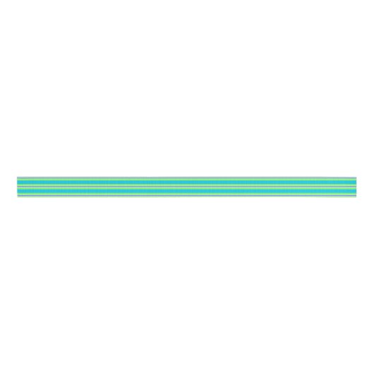 Summer Stripes, Turquoise en Lime Green Grosgrain Lint (Voorkant)